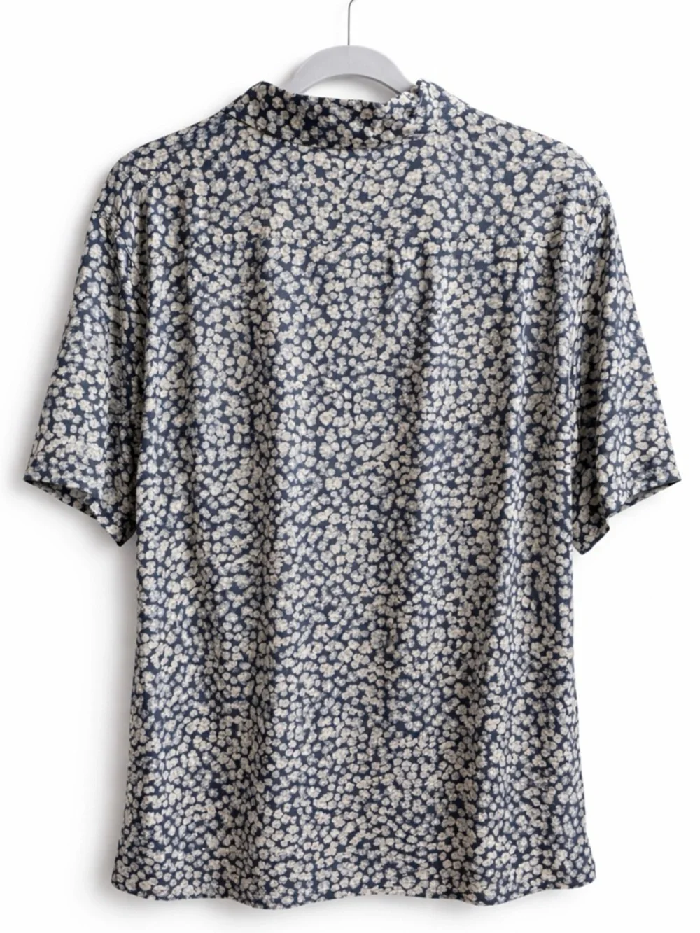 Men's Navy Floral Short-Sleeve Shirt JOHN VARVATOS